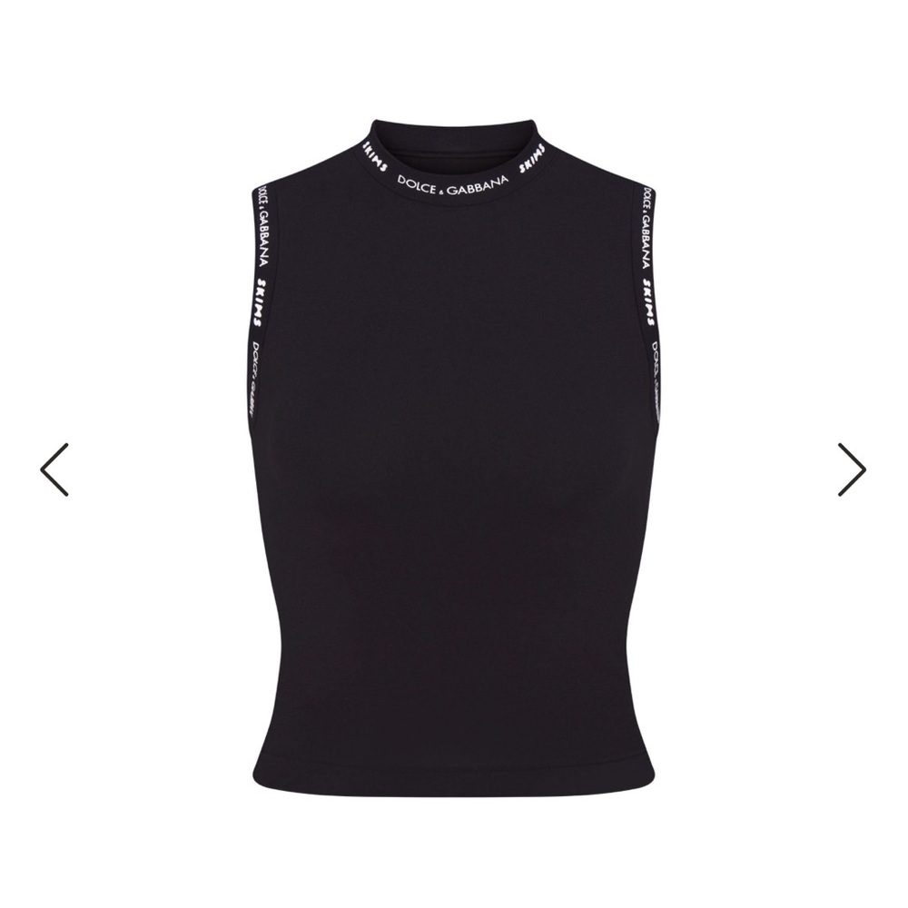 Dolce&Gabbana X Skims COTTON JERSEY MOCK NECK TANK extra small